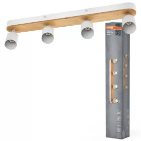 LED fali spotlámpa 4x GU10 fa fehér Wood Osram