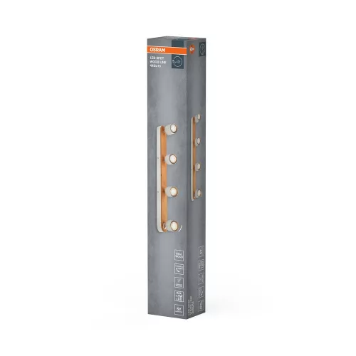 LED fali spotlámpa 4x GU10 fa fehér Wood Osram