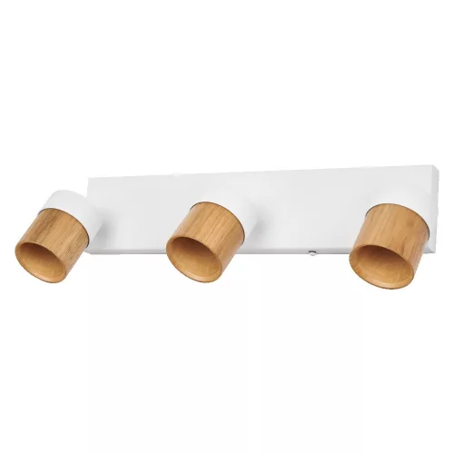 LED fali spotlámpa 3x GU10 fehér fa Wood Osram