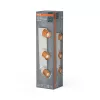LED fali spotlámpa 3x GU10 fehér fa Wood Osram