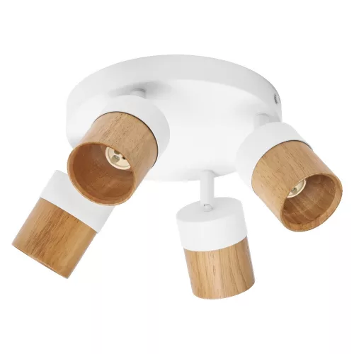 LED fali spotlámpa 4x GU10 fehér fa Wood Osram