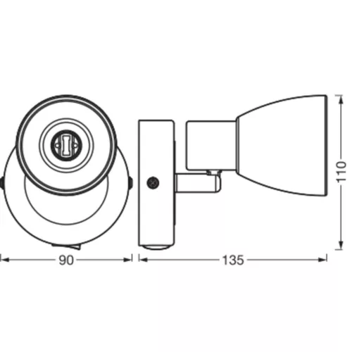 LED fali reflektor G9 nikkel króm Spot Vase Osram