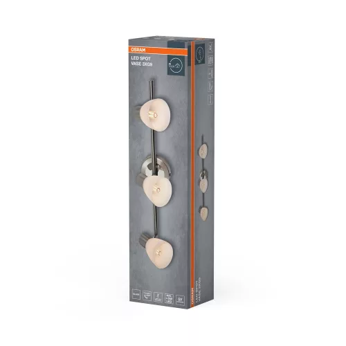 LED fali spotlámpa 3x G9 nikkel króm Vase Osram