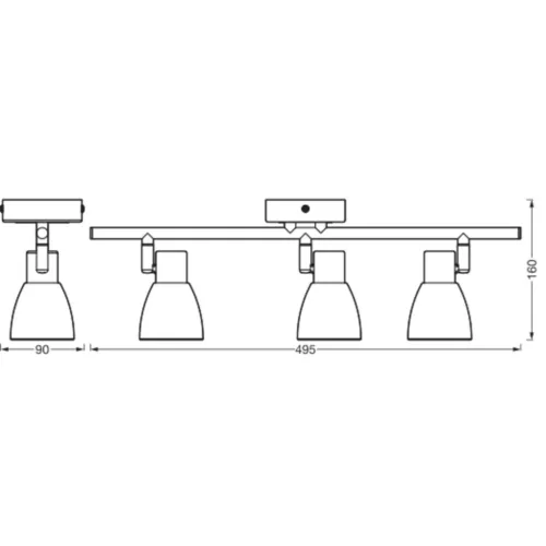 LED fali spotlámpa 3x G9 nikkel króm Vase Osram