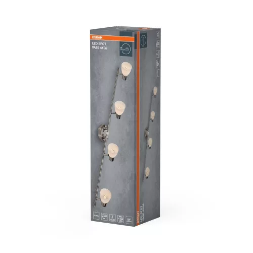 LED fali spotlámpa 4x G9 nikkel króm Vase Osram