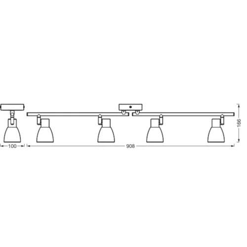 LED fali spotlámpa 4x G9 nikkel króm Vase Osram