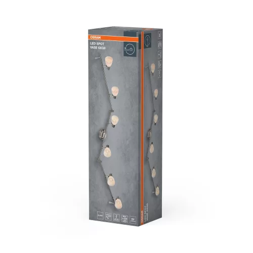 LED fali spotlámpa G9 nikkel króm Vase Osram