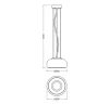 Függesztett mennyezeti lámpa 32W 2800lm 3000K meleg fehér arany Decor Osram