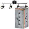 Felületre szerelhető állítható mennyezeti spot reflektor 4x GU10 fekete PRIMAL Osram