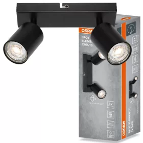 LED fali spotlámpa 2x GU10 fekete Elemental Osram