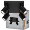 LED fali spotlámpa 4x GU10 fekete Elemental Osram