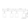 LED fali spotlámpa 4x GU10 fehér Elemental Osram