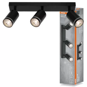 LED fali spotlámpa 3x GU10 fekete Pulse Osram