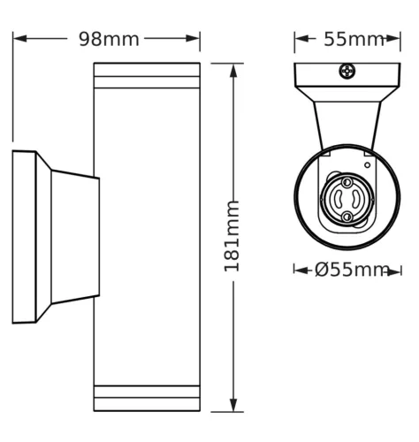 LED fali spotlámpa 2x GU10 fekete Pulse Osram