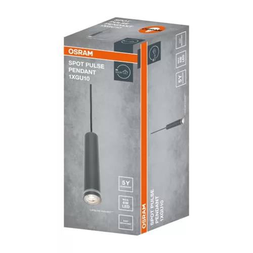 Függesztett mennyezeti lámpa GU10 fekete Pulse Osram