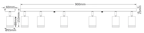LED fali spotlámpa 6x GU10 fehér Pulse Osram