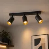 Felületre szerelhető állítható mennyezeti spot reflektor 3x GU10 fekete ETERNAL Osram