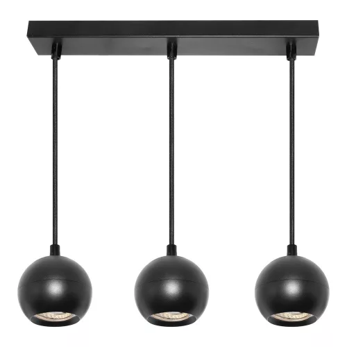 Függeszthető mennyezeti spot reflektor 3x GU10 fekete SPHERAL Osram