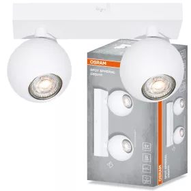   Felületre szerelhető állítható mennyezeti spot reflektor 2x GU10 fehér SPHERAL Osram
