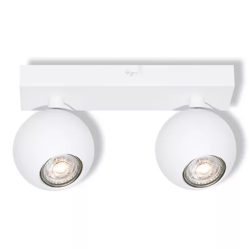 Felületre szerelhető állítható mennyezeti spot reflektor 2x GU10 fehér SPHERAL Osram