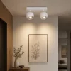 Felületre szerelhető állítható mennyezeti spot reflektor 2x GU10 fehér SPHERAL Osram