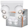 Felületre szerelhető állítható mennyezeti spot reflektor 4x GU10 fehér SPHERAL Osram