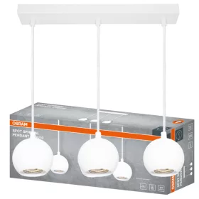   Függeszthető mennyezeti spot reflektor 3x GU10 fehér SPHERAL Osram