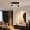 Felületre szerelhető állítható mennyezeti spot reflektor 2x GU10 fehér-fekete COLLAR Osram