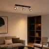Felületre szerelhető állítható mennyezeti spot reflektor 3x GU10 fehér-fekete COLLAR Osram
