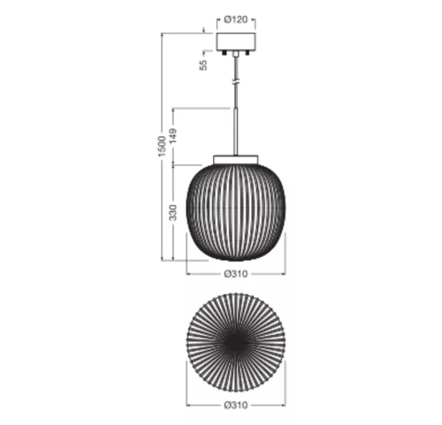 Függesztett mennyezeti lámpa Latarnia E27 fehér Decor Osram