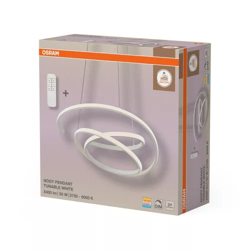 Függesztett mennyezeti lámpa 50W 3500lm 2700-6000K CCT dimmelhető fehér Decor Osram