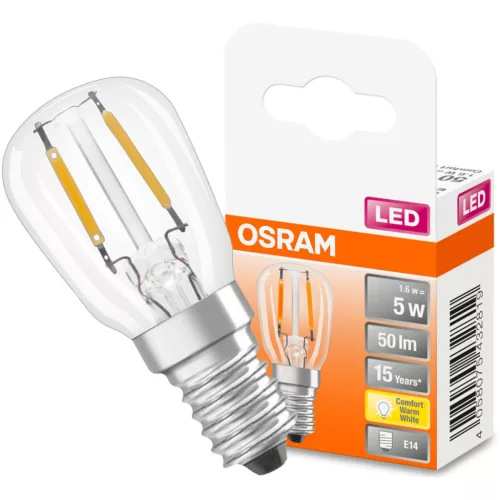 E14 T26 LED izzó 1.6W = 5W 50lm 2400K 320° OSRAM Parathom izzószál