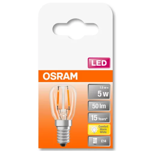 E14 T26 LED izzó 1.6W = 5W 50lm 2400K 320° OSRAM Parathom izzószál