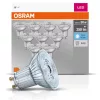 10PAK LED izzó GU10 4.3W = 50W 350lm 4000K Semleges 36° OSRAM