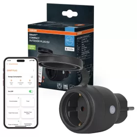   Osram SMART+ WiFi Matter okos dugó kültéri aljzathoz fedéllel és ki-be kapcsolóval