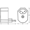 Okos konnektor 2300W Be/Ki Kapcsolóval Fehér Osram SMART+ WiFi Matter