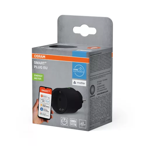 Okos konnektor 2300W fekete Osram SMART+ WiFi Matter