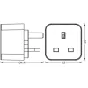 Okos konnektor 3120W Be/Ki Kapcsolóval Fehér Osram SMART+ WiFi Matter