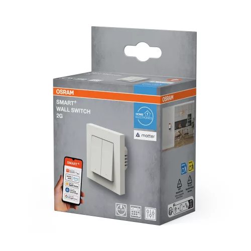 Osram SMART+ WiFi Matter intelligens fali kapcsoló, fekete
