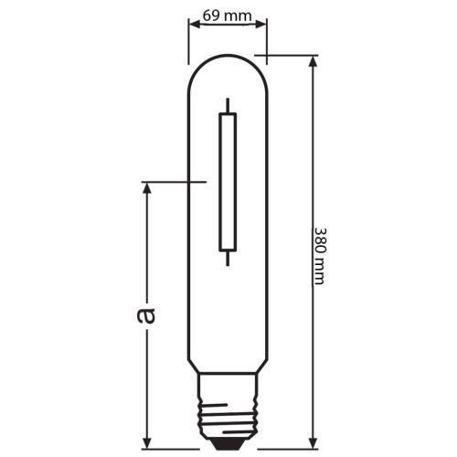 Nagynyomású hengeres nátriumlámpa NAV-T E40 1000W Osram
