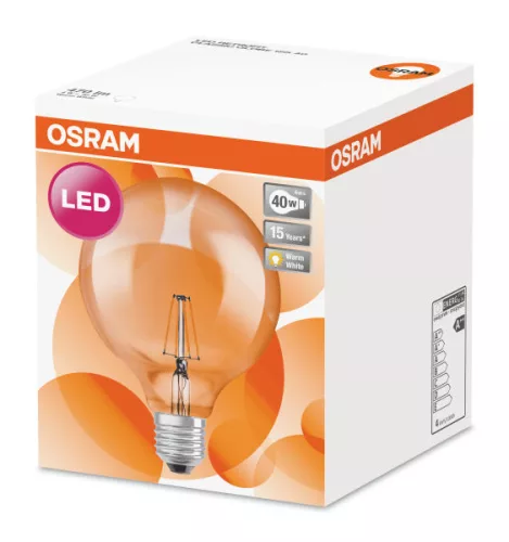 E27 G125 LED izzó 4W = 40W 470lm 2700K  300° OSRAM