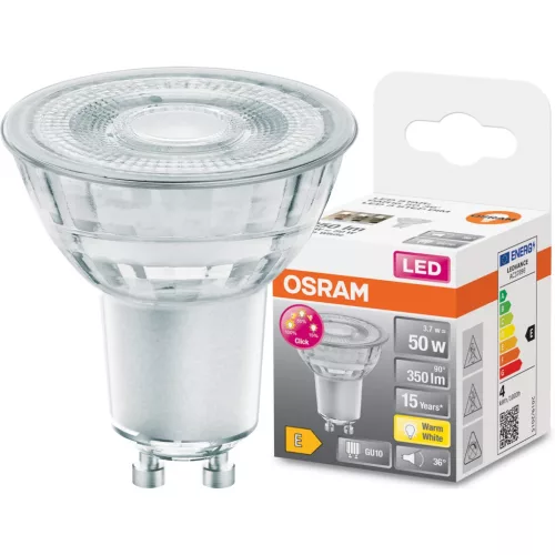 GU10 LED izzó 4.5W = 50W 350lm 2700K 36° OSRAM szabályozható 3STEP