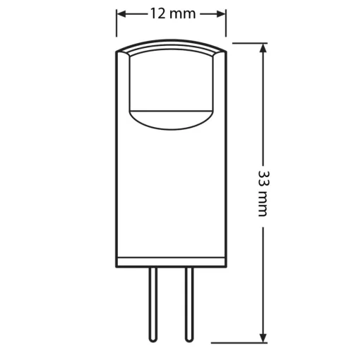 LED G4 KAPSZULÁS izzó 0,9W = 10W 100lm 2700K 320° OSRAM 2CSOMAG