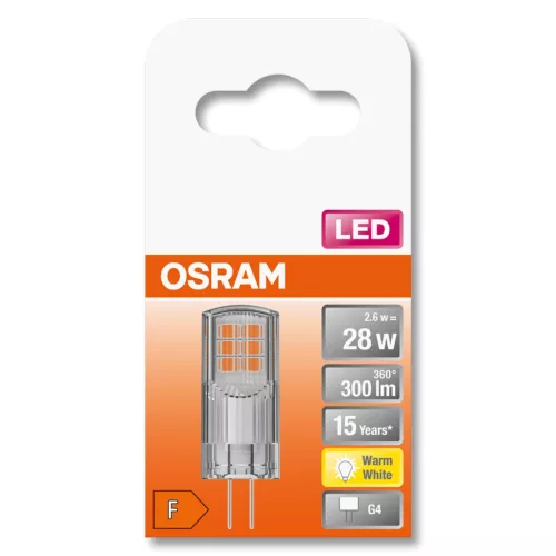 LED G4 KAPSZULÁS izzó 2.6W = 30W 300lm 2700K 320° OSRAM Star
