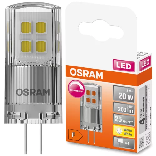 G4 CAPSULE LED izzó 2W = 20W 200lm 2700K 320° OSRAM Star szabályozható
