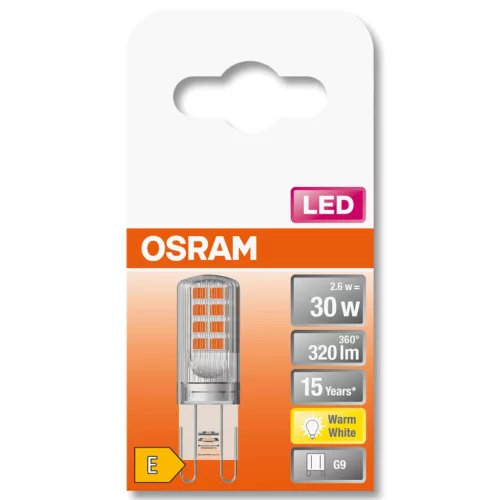 G9 LED izzó KAPSZULA 2.6W = 30W 320lm 2700K  300° OSRAM STAR