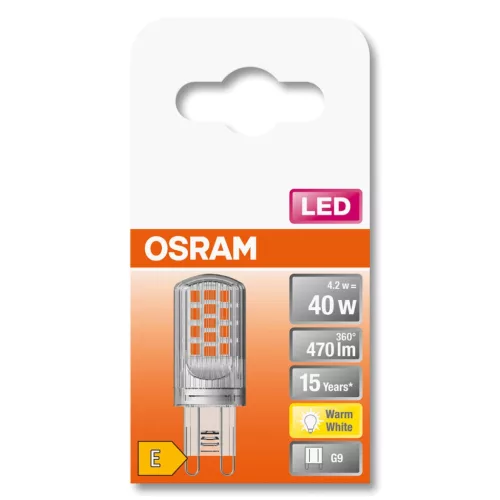 G9 LED izzó KAPSZULA 4.2W = 40W 470lm 2700K  300° OSRAM STAR