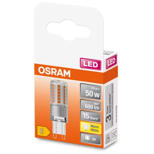 G9 LED izzó KAPSZULA 4.8W = 50W 600lm 2700K  300° OSRAM STAR
