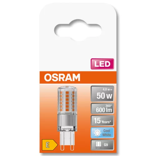 G9 LED izzó KAPSZULA 4.8W = 50W 600lm 4000K Semleges 300° OSRAM STAR