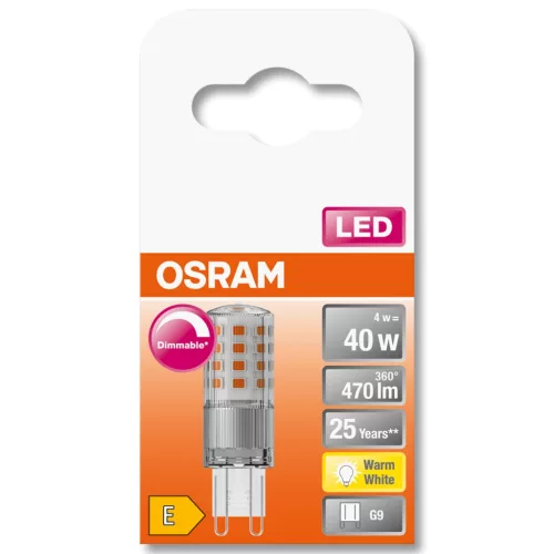G9 LED izzó KAPSZULA 4.4W = 40W 470lm 2700K Meleg 300° OSRAM STAR szabályozható